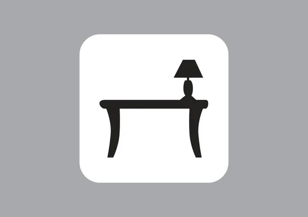 Table Lamp Vector Illustration — Stock Vector