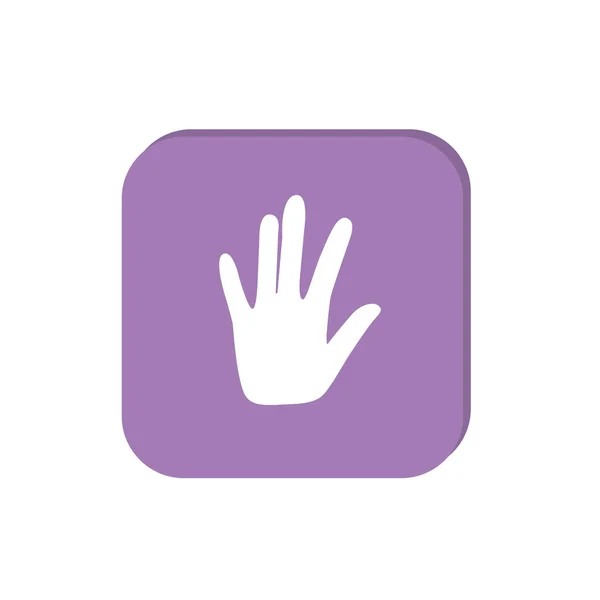 Hand Stop Web Ikone Vektordesign — Stockvektor