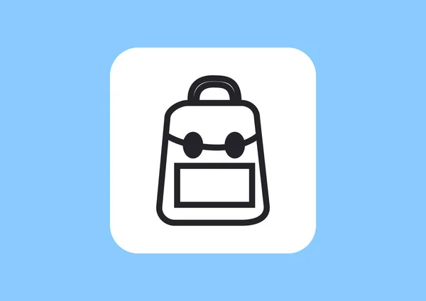 Backpack Flat Icon Vector Illustration — Stock Vector
