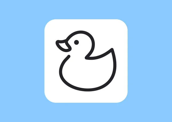 Simple duck icon — Stock Vector