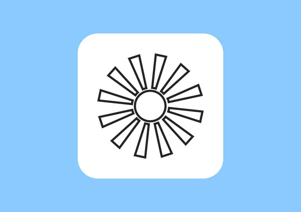 Sun Web Icon Vector Illustration — Stock Vector