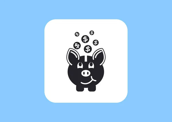 Icône Piggy Bank Illustration Vectorielle — Image vectorielle