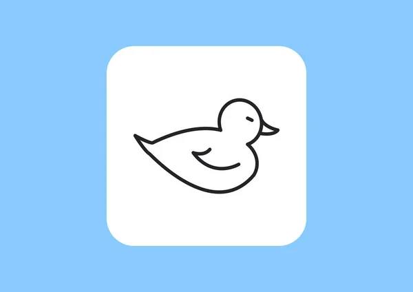 Jednoduchý kachna ikona — Stockový vektor