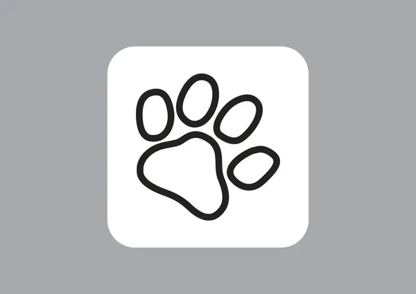 Paw Web Icon Vector Illustration — Stock Vector