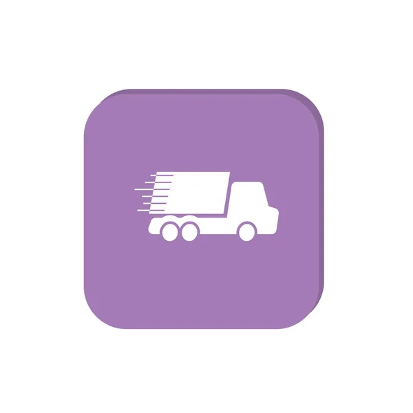 Big Delivery Truck Web Icon — Stock Vector