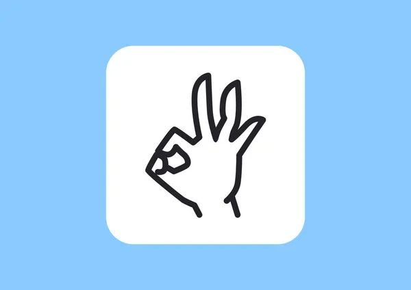 Hand Symbol Flaches Symbol Vektor Illustration — Stockvektor