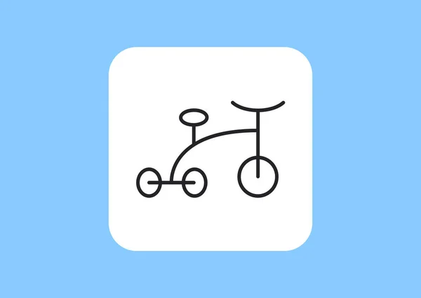 Baby tricycle simple icon — Stock Vector