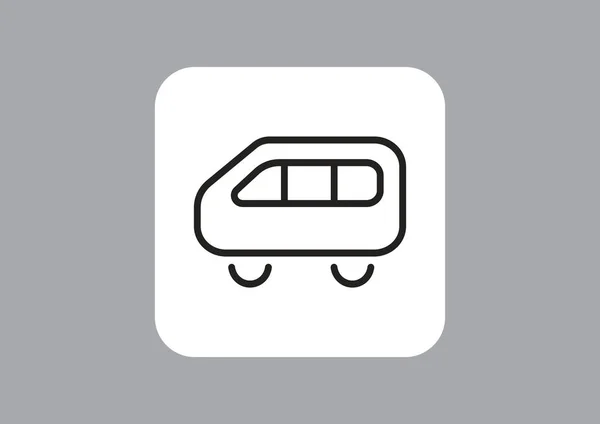 Bus Vlakke Pictogram Vector Illustratie — Stockvector