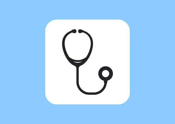 Stethoscope Web Icon Vector Illustration — Stock Vector