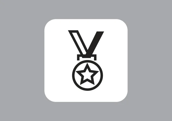 Εικονογράφηση Φορέας Μετάλλιο Για Πρώτη Θέση Web Εικονίδιο — Διανυσματικό Αρχείο