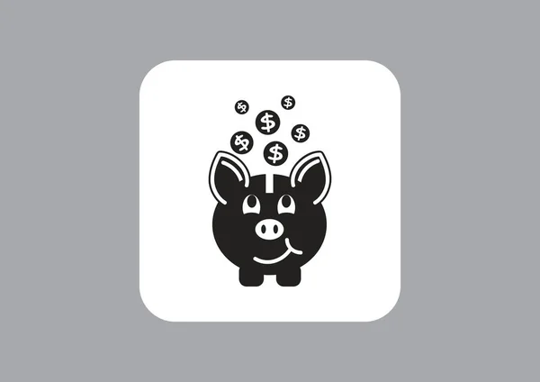 Icône Piggy Bank Illustration Vectorielle — Image vectorielle