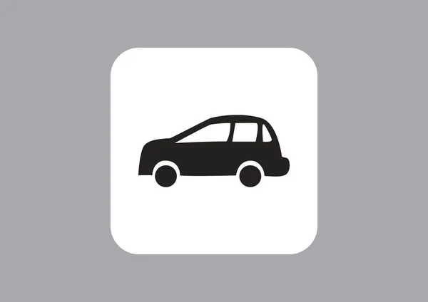 Carro Minimalista Vetor Ícone Simples — Vetor de Stock