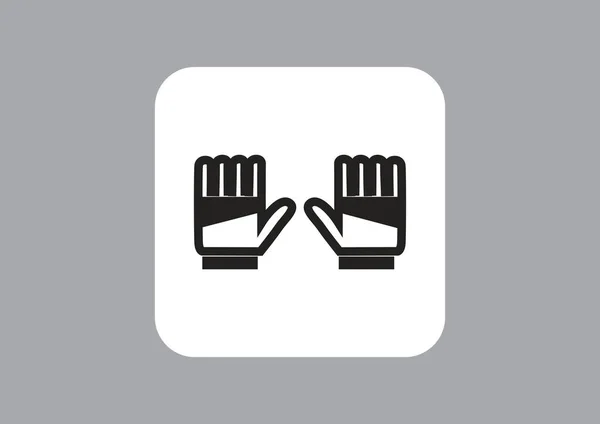 Guantes Fútbol Icono Vector Ilustración — Vector de stock