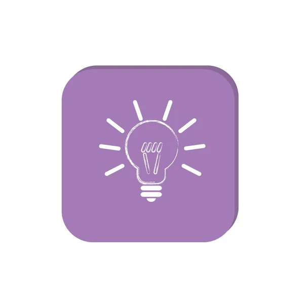 Light Bulb Web Icon Vector Illustration — Stock Vector