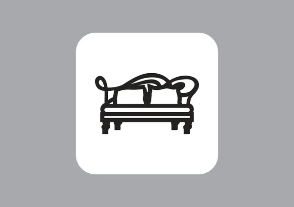 Sofa Symbol Vektor Illustration — Stockvektor