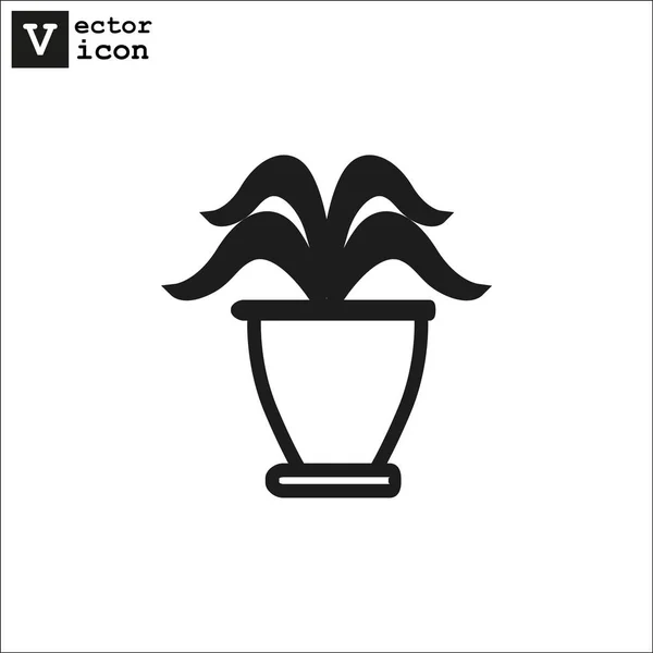 Planta em um ícone de pote — Vetor de Stock