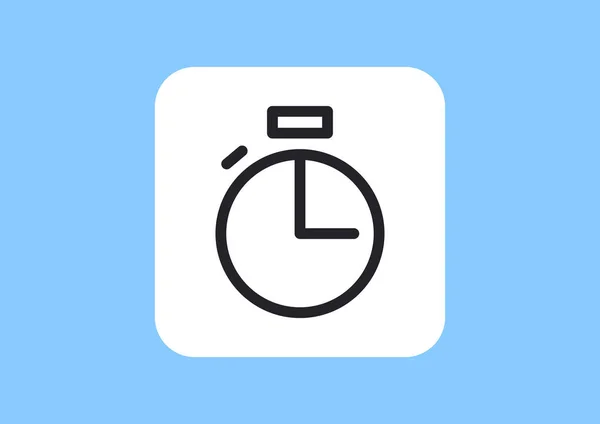 Horloge web pictogram — Stockvector