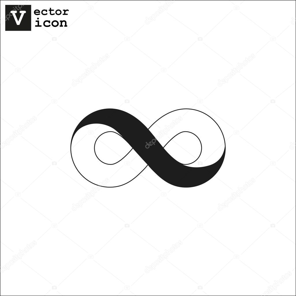 Infinity symbol web icon 