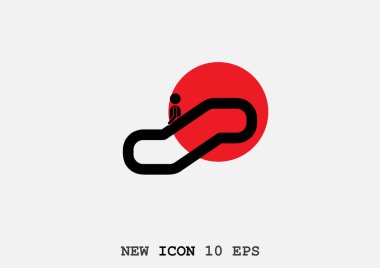 에스컬레이터, 간단한 표시에 남자