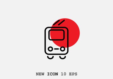 Basit tramvay web simgesi