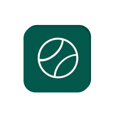 Tenis topu ince çizgi simgesi