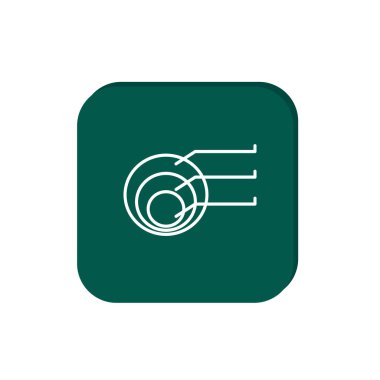 Basit yuvarlak Infographic web simgesi, anahat vektör çizim