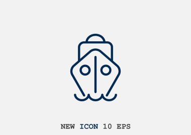 Dalga web simgesi üzerinde gemi