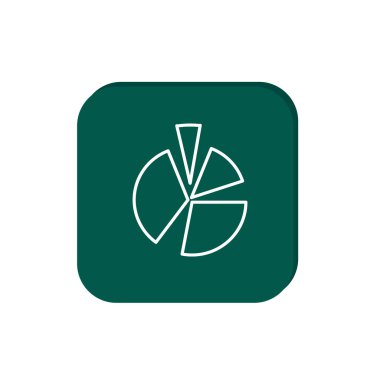 Yüzde kavramı yuvarlak web simgesi