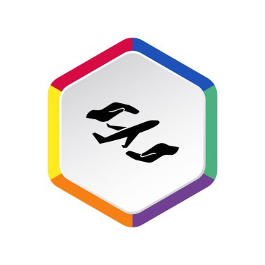 Uçak eller web simgesi