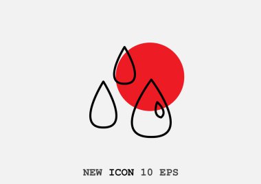 Sıvı damlacıkları basit web simgesi