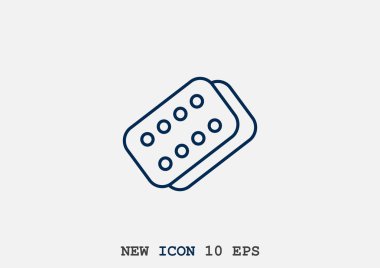 Bandaj sıva basit web simgesi, anahat vektör çizim