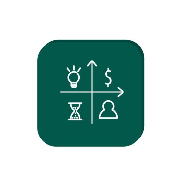 iş grafiği simgesi, vektör illüstrasyonu