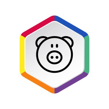 Domuz kafa basit web simgesi