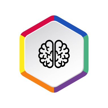 İzole beyin simgesi