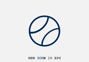 Tenis topu ince çizgi simgesi