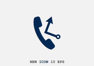 Cevapsız arama simgesi. vektör çizim