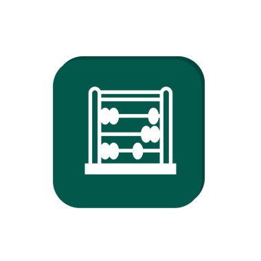 Abaküs hesaplama düz simgesi