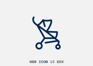 Bebek arabası anahat web simgesi