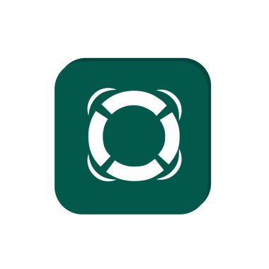 Lifebuoy düz simgesi