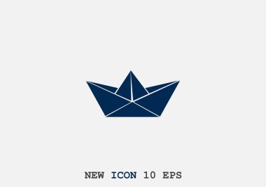 Kağıt gemi, web simgesi.