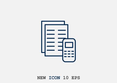 Cep telefonu web simgesi olan kağıtları