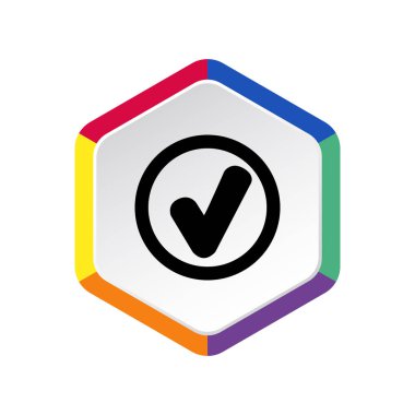 Chek işareti ile kene simgesi