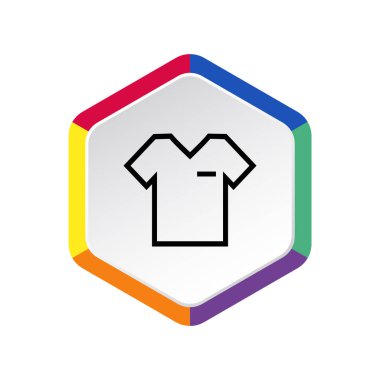 Giyim e-ticaret, vektör çizim için T-shirt web simgesi