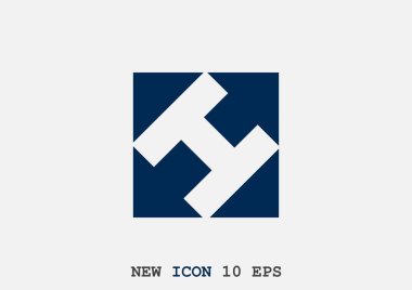 Üçgenler ve oklar ile kare simgesi