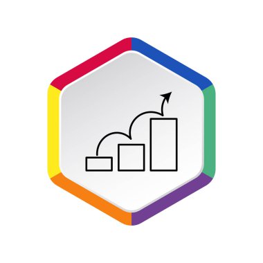 Grafik simgesi üzerinde Eğri ok