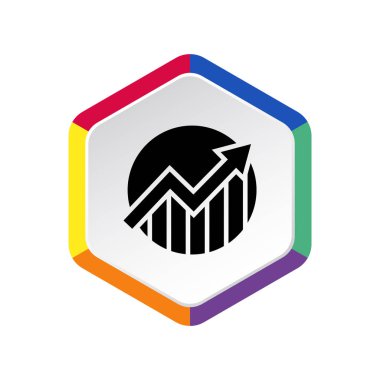 Yükselen grafik basit web simgesi 