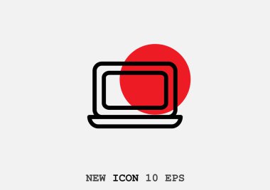 Basit dizüstü web simgesi