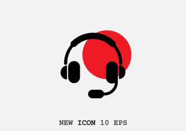 kulaklıklar web simge vektör çizim