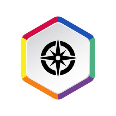 Pusula web simgesi ile Rüzgar gülü