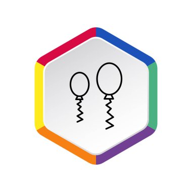 Basit balonlar anahat simgesini